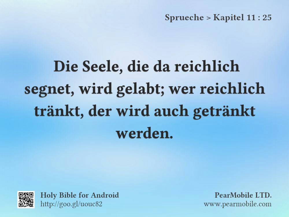 Sprueche, Kapitel 11:25